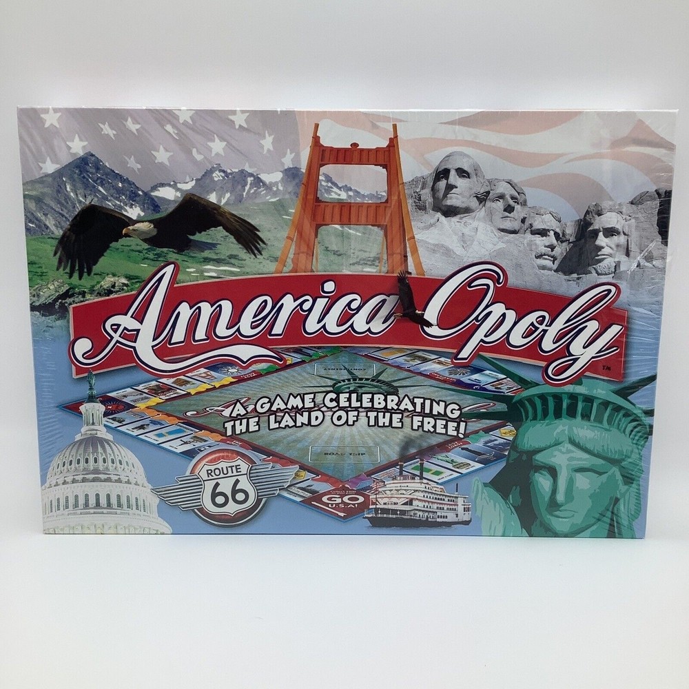 America-Opoly Board Game Late For The Sky Made in USA New Sealed‎